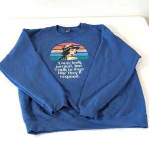 UNISEX I'd rather be with my dog Talk to Dogs sweatshirt M NWOT